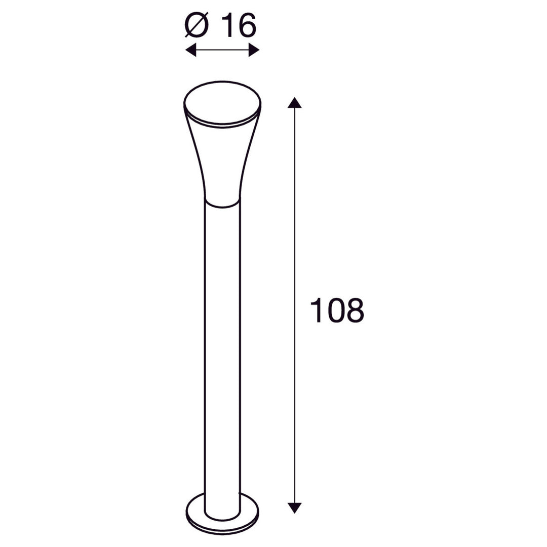 Alpa pullert 108 cm IP55-Utebelysning pullert-Slv-Antrasitt-slv-228925-Lightup.no