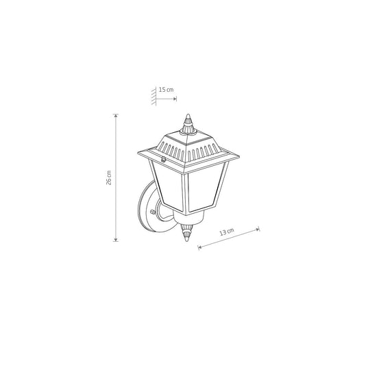 Ana vegglampe utendørs IP44 E27 - Svart-Utebelysning vegg klassisk-Nowodvorski-Svart-N-10499-Lightup.no