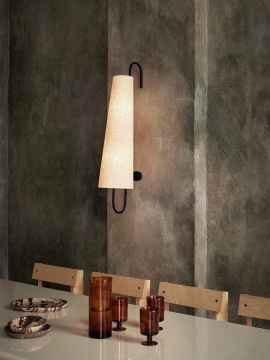 Ancora vegglampe - Svart/Natural-Vegglamper-Ferm Living-Natur-Feg__1104268244-Lightup.no