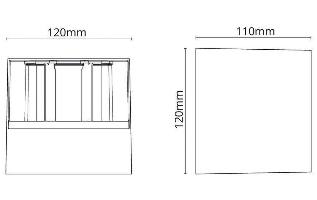 Artes vegglampe utendørs IP65 2700K dimbar-Utebelysning vegg opp og ned-Sg Armaturen As-Svart-3102596-Lightup.no