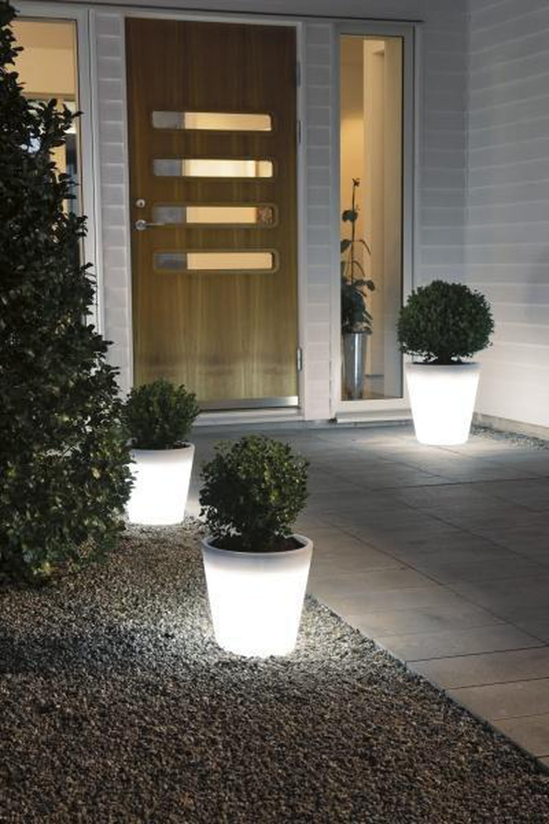 Assisi blomsterpotte liten LED plast trafo IP44-Utebelysning Hagebelysning-Konstsmide-Hvit-7453-000-Lightup.no