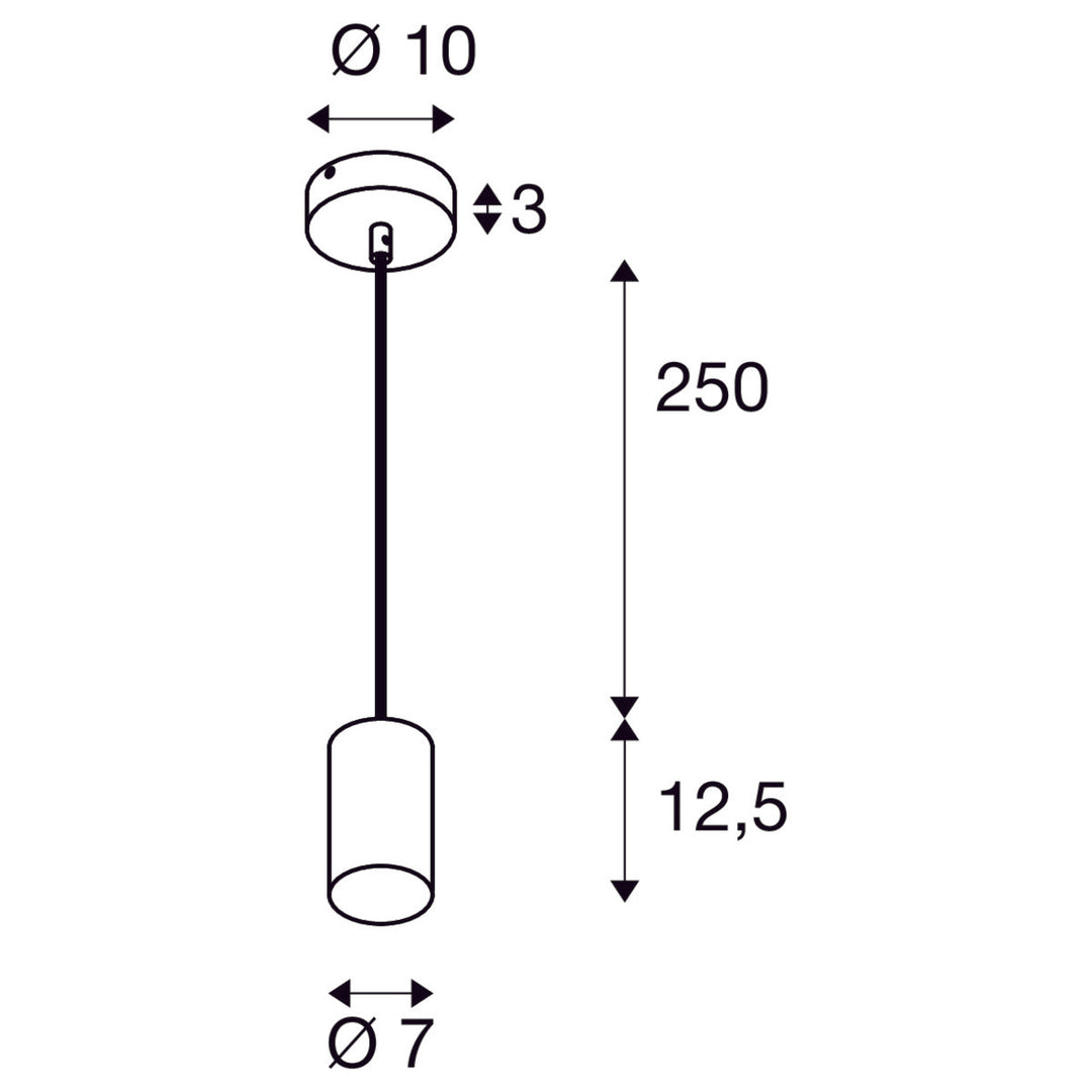 Asto tube takpendel-Takpendler-Slv-Svart-slv-1006431-Lightup.no