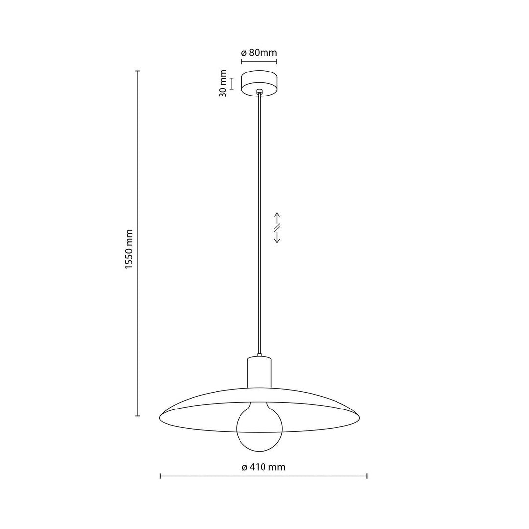 Astra takpendel 41 cm-Takpendler-TK Lighting-Svart-TK-10712-Lightup.no