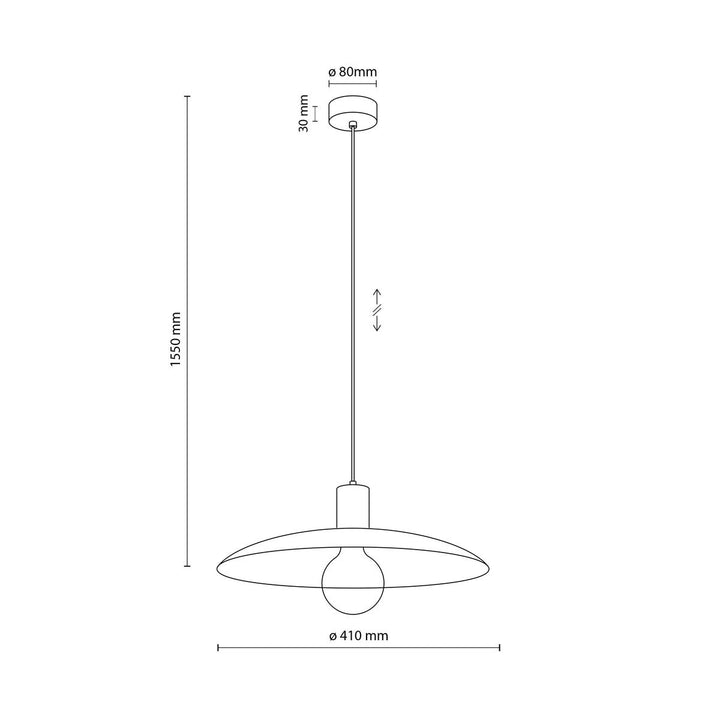 Astra takpendel 41 cm-Takpendler-TK Lighting-Svart-TK-10712-Lightup.no