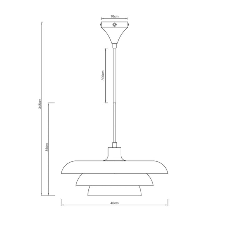 Ava takpendel Ø40-Takpendler-Dyberg Larsen-Hvit/krom-DL-9464-Lightup.no