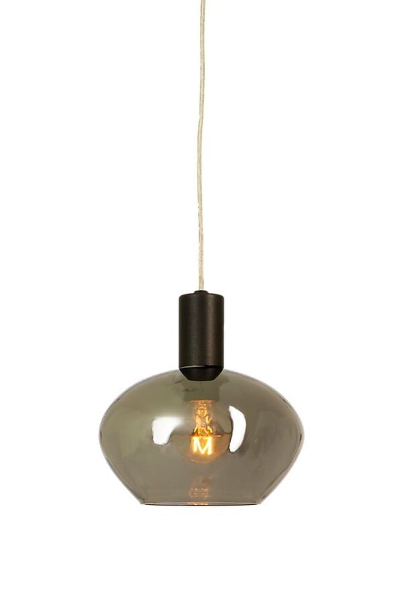 Bell vinduspendel 4 meter ledning m/stikkontakt-Takpendler-Aneta Lighting-Svart / Røyk-15014-15-14-Lightup.no