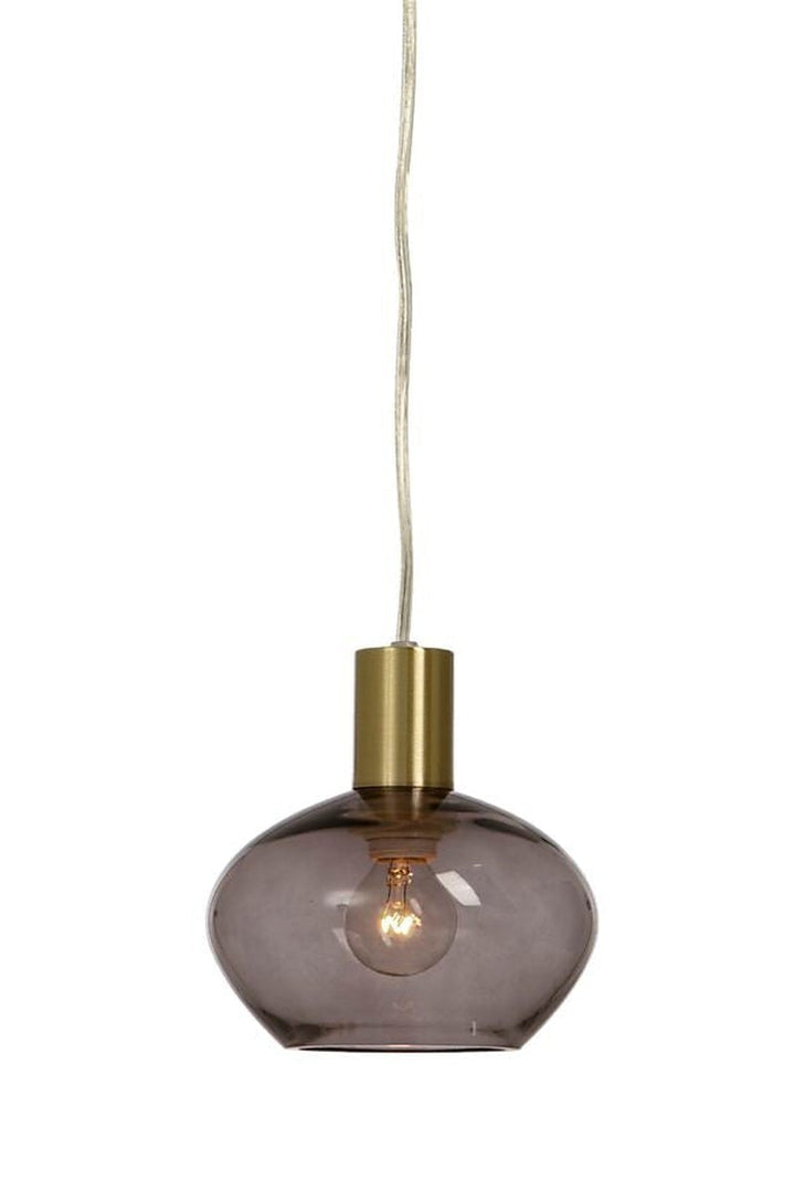 Bell vinduspendel 4 meter ledning m/stikkontakt-Takpendler-Aneta Lighting-Messing / Røyk-15014-25-14-Lightup.no