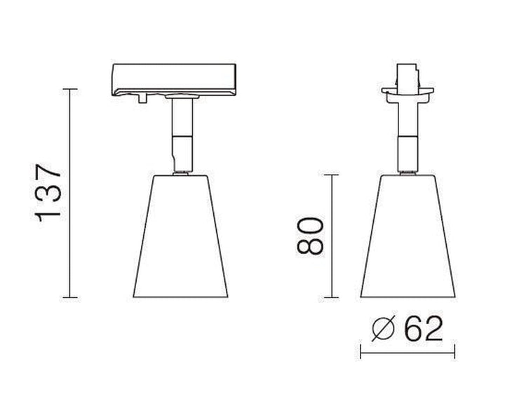 Bocca spotskinne 3 spotter 1 meter - Pure White-Spotskinner 230V-NorDesign-Hvit-136570306-Lightup.no