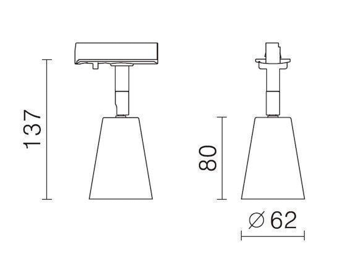 Bocca spotskinne 4 spotter 2 meter - Pure White-Spotskinner 230V-NorDesign-Hvit-136570406-Lightup.no