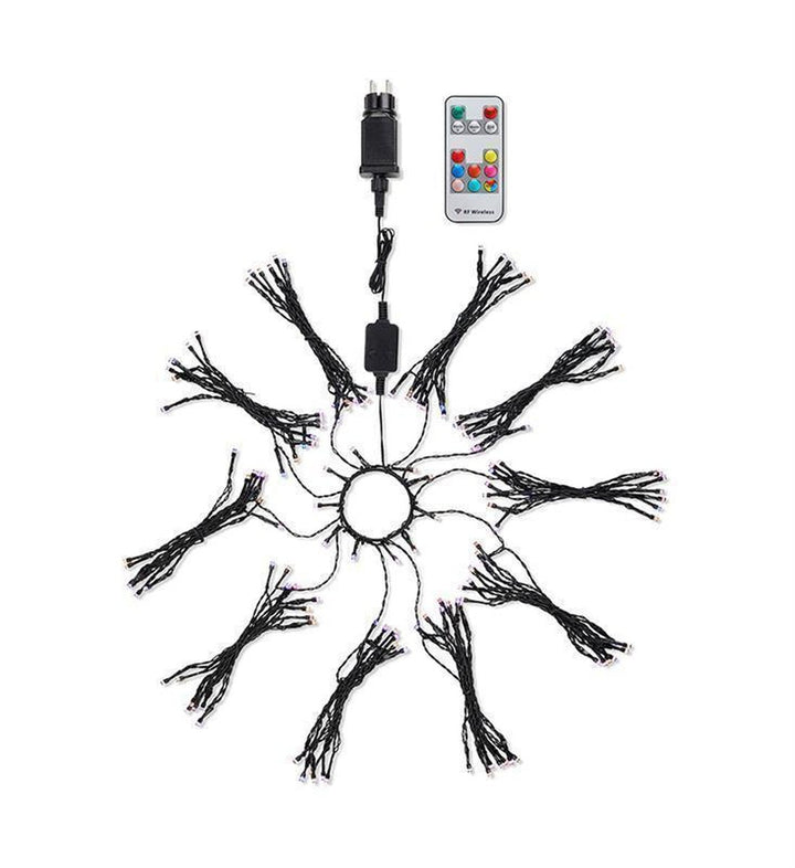 Choice ringslynge for utendørsbruk 2 meter 160 lys IP44 m/fjernkontroll - Flerfarget - Svart-Julebelysning juletrelys og slynger-Marksløjd-Svart-Mrk-705768-Lightup.no
