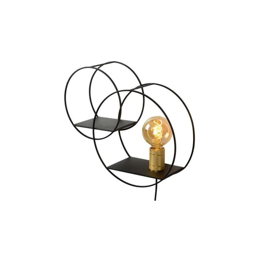 Circle vegglampe-Utebelysning vegg veggskjold-Lucide-Svart-LC21225/01/30-Lightup.no