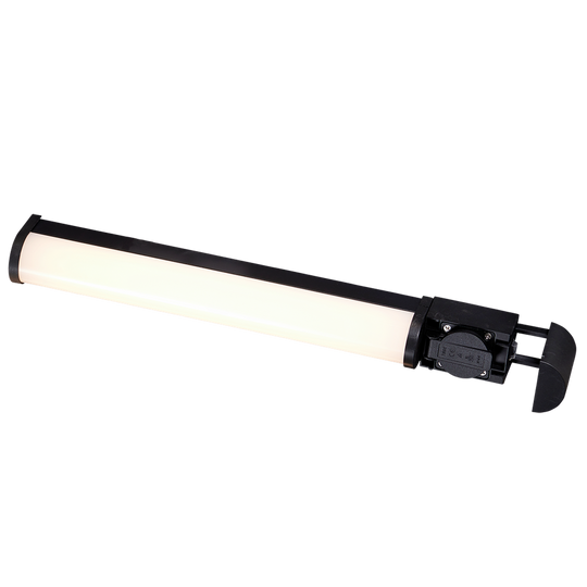 Cleo vegglampe med stikkontakt for baderom 6W IP44 3000 Kelvin - 49 cm-Baderomsbelysning vegglamper-Ms - belysning-Svart-9400000269-Lightup.no