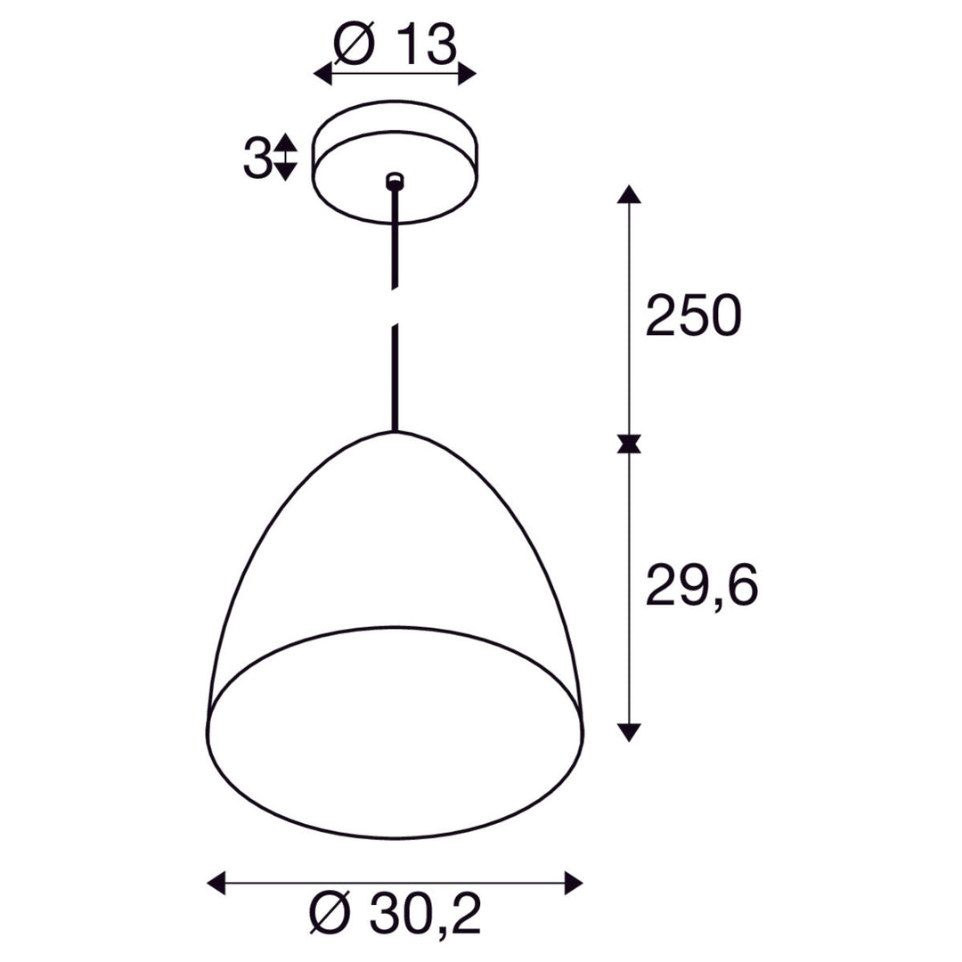 Cone 20 cm takpendel-Takpendler-Slv-Svart / Gullfarget-slv-1008129-Lightup.no