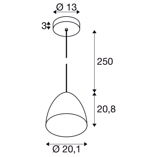 Cone 30 cm takpendel-Takpendler-Slv-Svart / Gullfarget-slv-1008131-Lightup.no