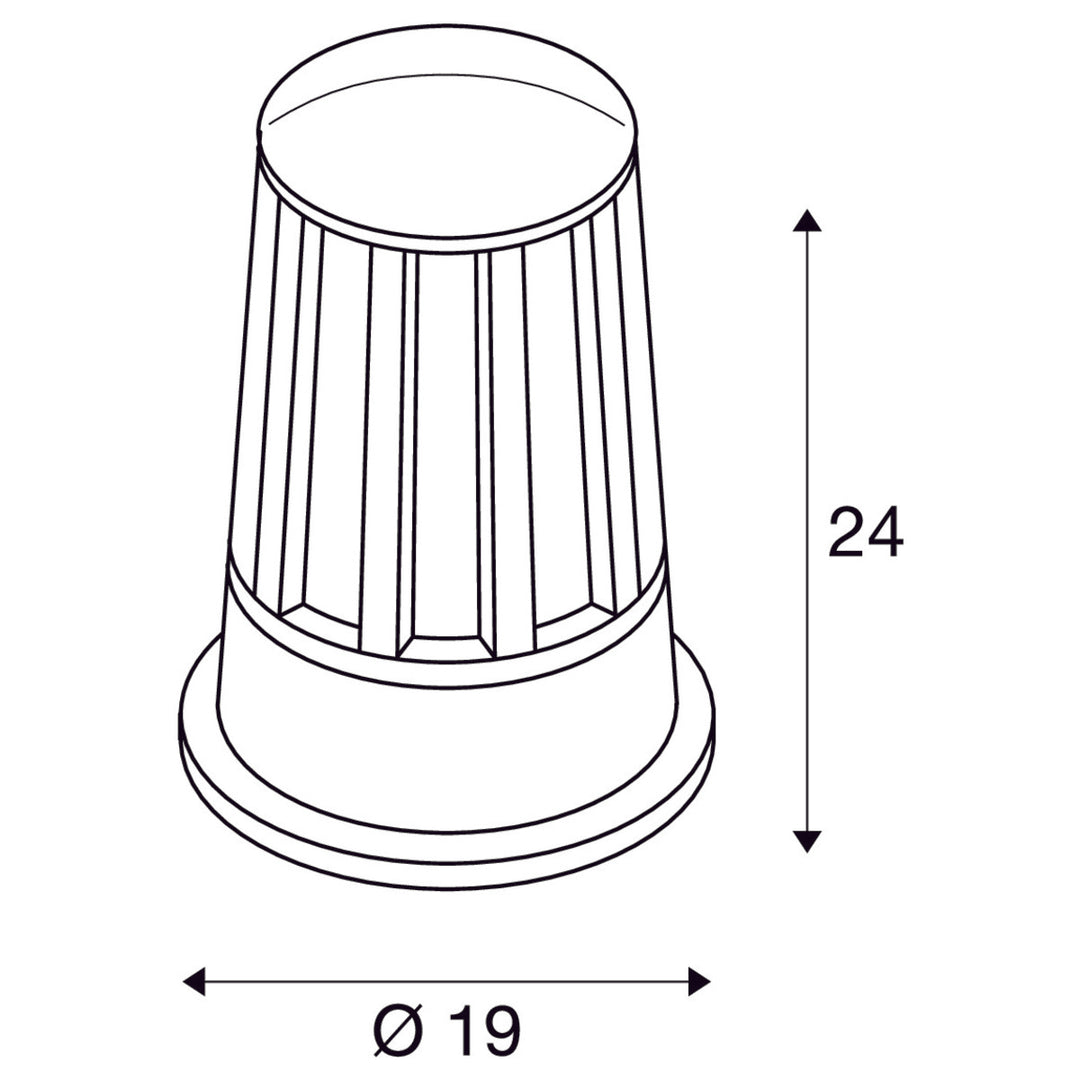 Cone pullert 24 cm IP54-Utebelysning pullert-Slv-Antrasitt-slv-230435-Lightup.no