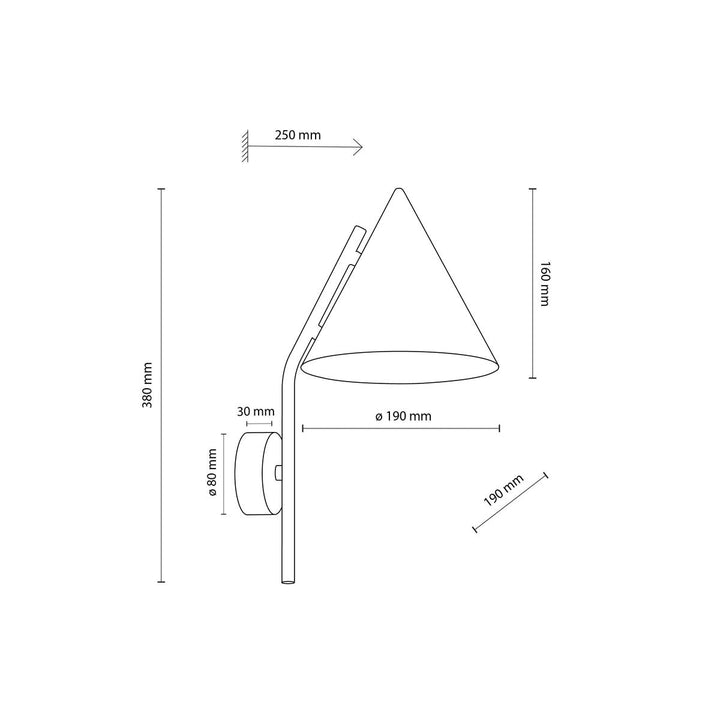 Cono vegglampe-Vegglamper-TK Lighting-Svart-TK-10041-Lightup.no