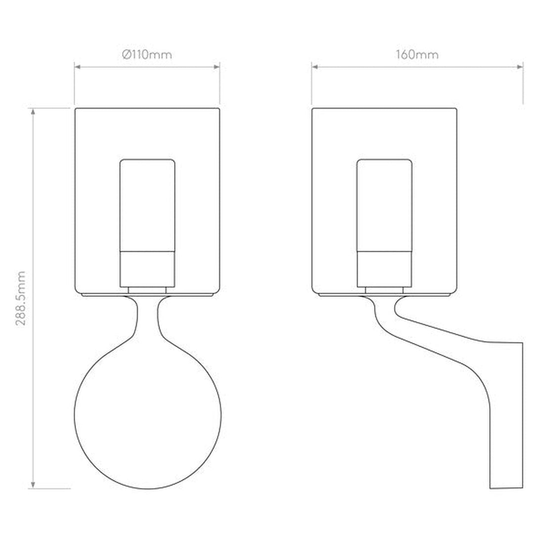 Elena vegglampe IP44-Baderomsbelysning vegglamper-Astro Lighting-Matt Svart-Asg__1453003-Lightup.no