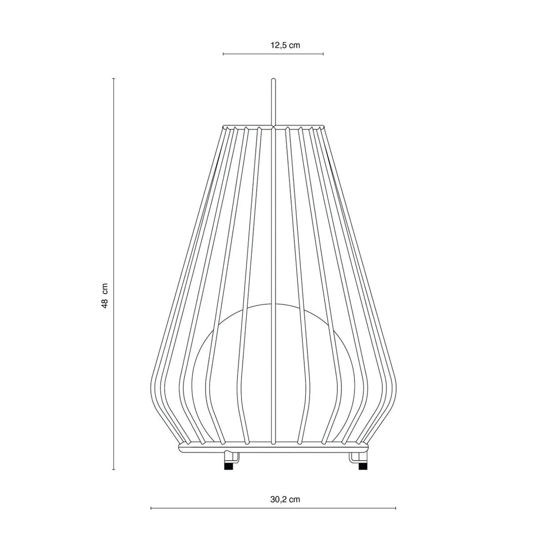 Evesham utendørs lanterne oppladbar stor-Utebelysning Hagebelysning-Dyberg Larsen-Svart-DL-9323-Lightup.no