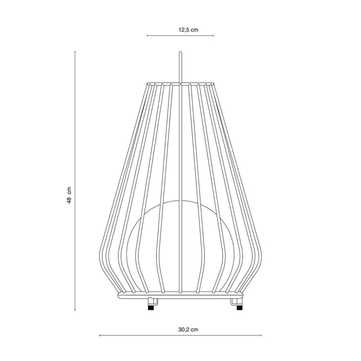 Evesham utendørs lanterne oppladbar stor-Utebelysning Hagebelysning-Dyberg Larsen-Svart-DL-9323-Lightup.no