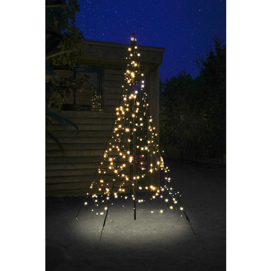 Fairybell 2 meter belysning med stang 300 LED IP44 utendørs-Julebelysning juletrelys ute-Fairybell-Svart-FANL-200-300-02-EU-Lightup.no