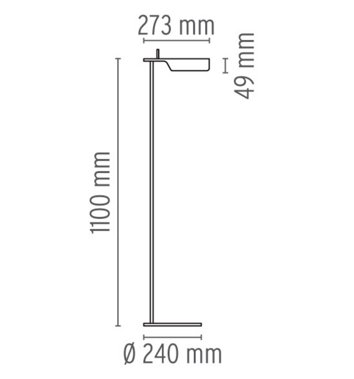 Flos Tab F Led gulvlampe-Gulvlamper-Flos-Svart-Fls__F6564030-Lightup.no