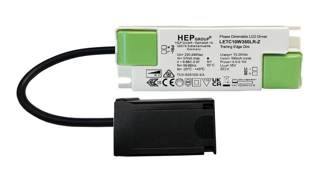 HEP LED driver 10W/350mA - Dimbar-Elektro tilbehør lamper-NorDesign-Hvit-301035010-Lightup.no