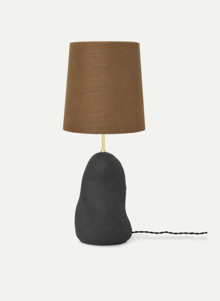 Hebe bordlampe Medium Mørk grå/Curry-Bordlamper-Ferm Living-Grå / Brun-Feg__100552101+100329302-Lightup.no