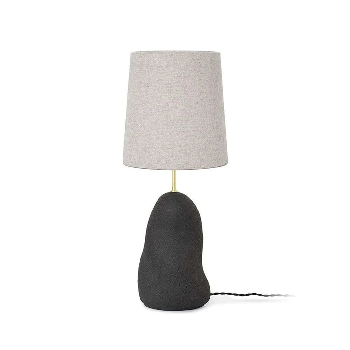 Hebe bordlampe Medium Mørk grå/Natur-Bordlamper-Ferm Living-Natur-Feg__100552101+100329206-Lightup.no