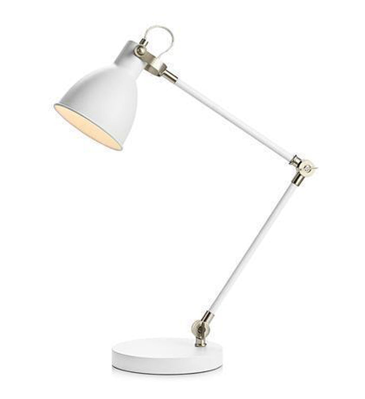 House bordlampe hvit/stål - Hvit / Stål-Bordlamper-Marksløjd-Hvit / Stål-Mrk-107738-Lightup.no