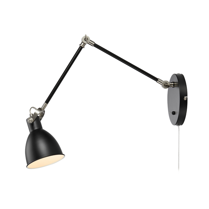 House vegglampe - Svart/Stål - Svart / Stål-Vegglamper-Marksløjd-Svart / Stål-Mrk-108250-Lightup.no