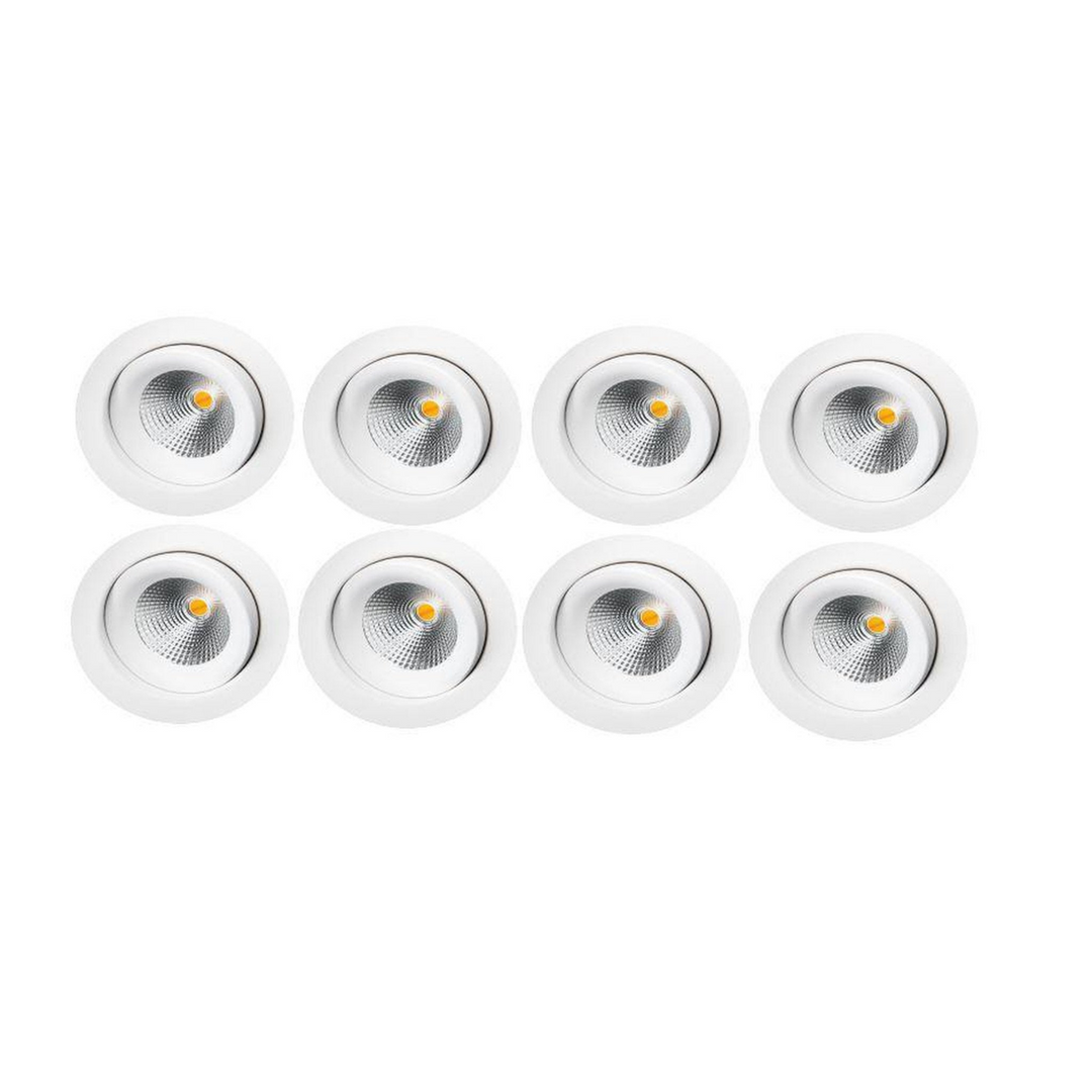 Junistar Eco IsoSafe 8 pack 6W LED 2000-2800K dimtowarm-Downlight lavtbyggende-Sg Armaturen As-Hvit-3201878*-Lightup.no