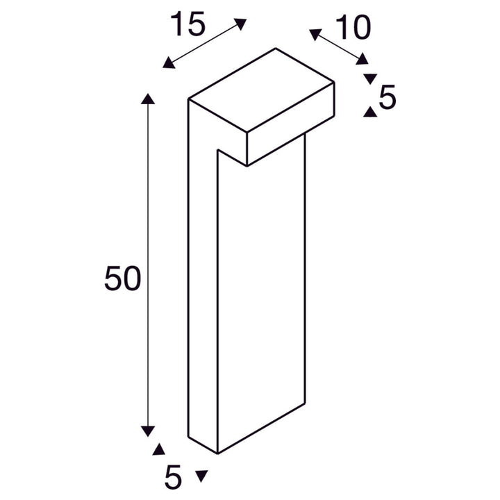 L-line pullert 50 cm IP65 7W 3000/4000 Kelvin-Utebelysning pullert-Slv-Antrasitt-slv-1003537-Lightup.no