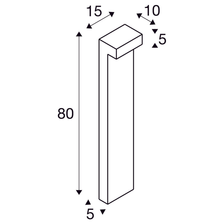 L-line pullert 80 cm IP65 7W 3000/4000 Kelvin-Utebelysning pullert-Slv-Antrasitt-slv-1003538-Lightup.no