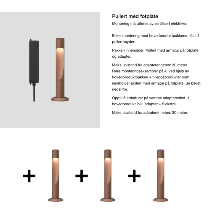 Louis Poulsen Flindt Garden jordspyd u/adapter kort-Utebelysning pullert-Louis Poulsen-Corten-2700 Kelvin-LP__5747402542-Lightup.no