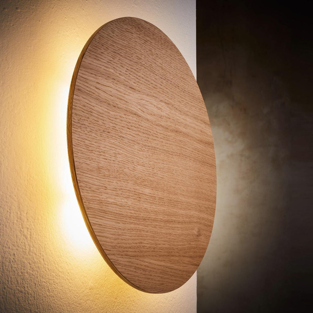 Luna wood vegglampe 30 cm-Vegglamper-TK Lighting-Eik-TK-3377-Lightup.no