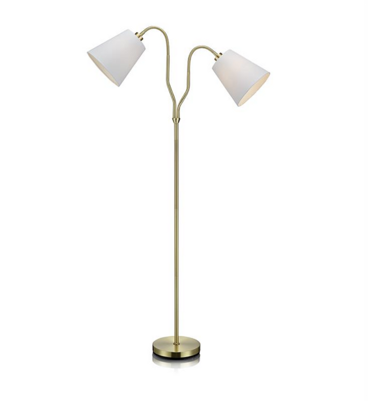 Modena gulvlampe-Gulvlamper-Marksløjd-Messing/Hvit-Mrk-105274-Lightup.no