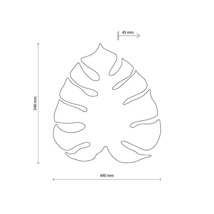 Monstera vegglampe XL-Vegglamper-TK Lighting-Brun-TK-5822-Lightup.no