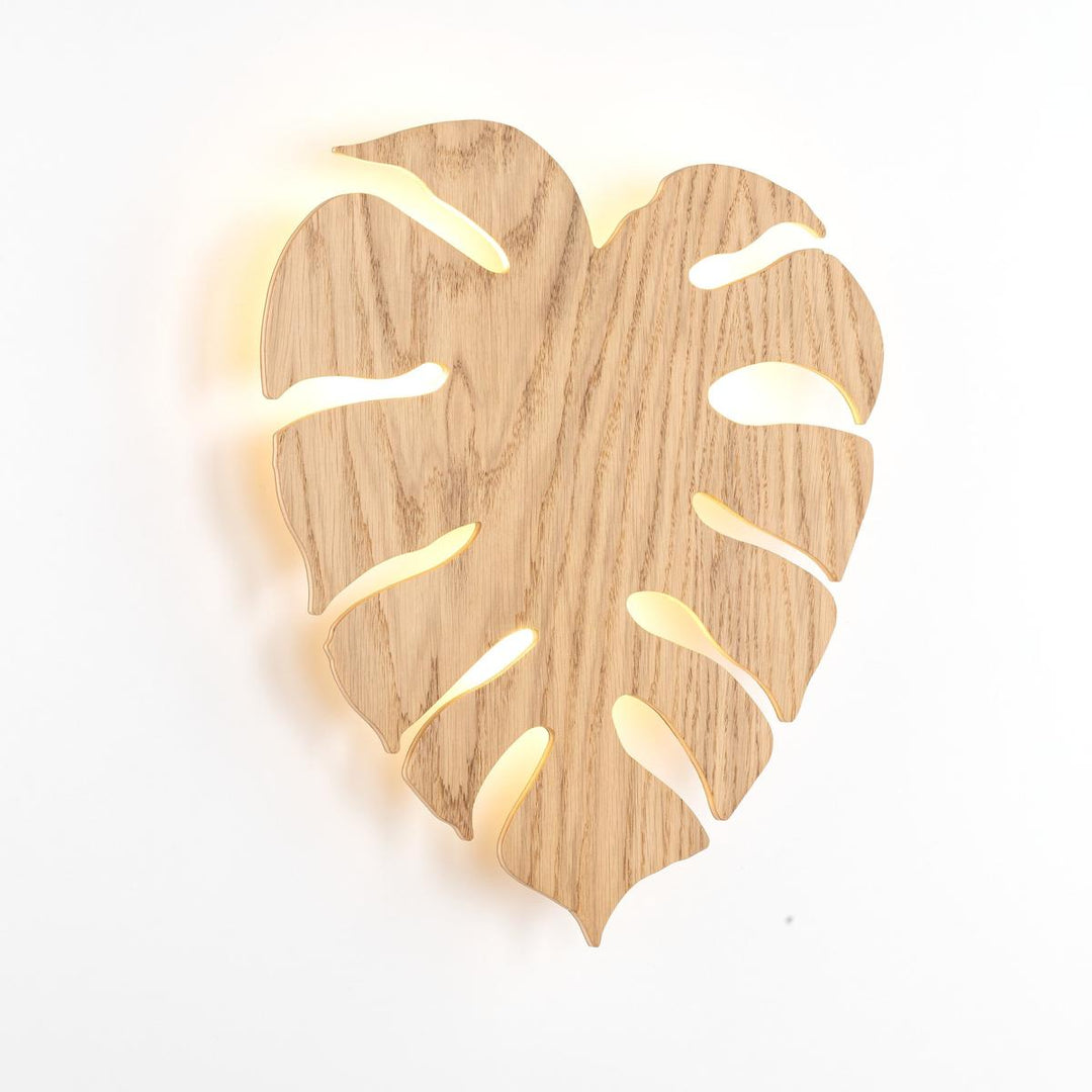 Monstera wood vegglampe-Vegglamper-TK Lighting-Eik-TK-5422-Lightup.no