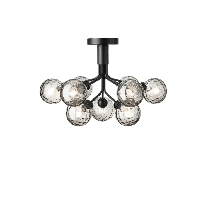 Nuura Apiales 9 ceiling svart/optic glass-Taklamper-Nuura-Svart-Nua__2059006-Lightup.no