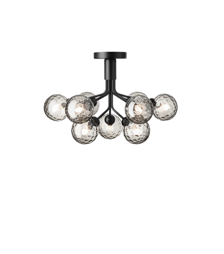 Nuura Apiales 9 ceiling svart/optic glass-Taklamper-Nuura-Svart-Nua__2059006-Lightup.no