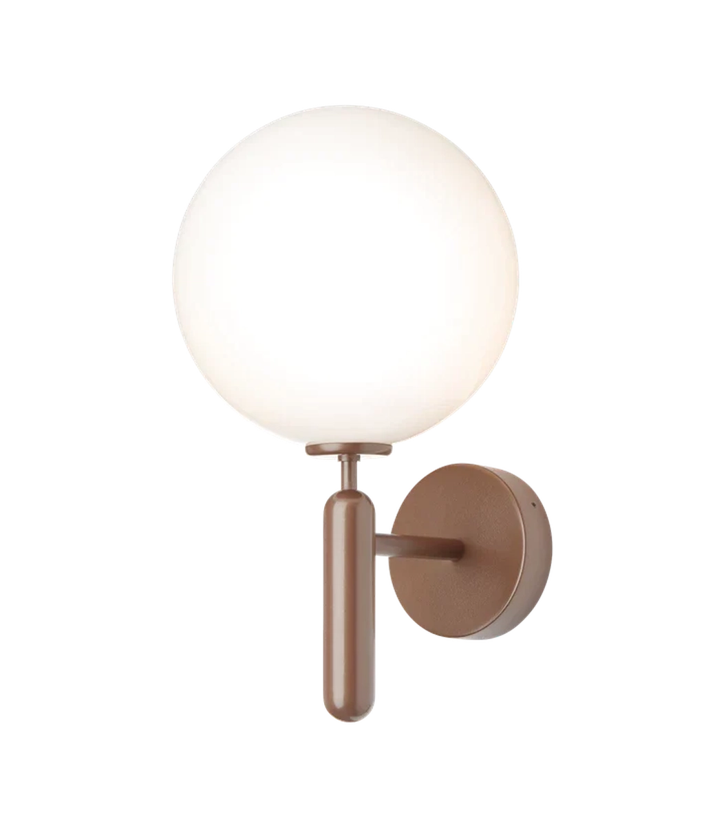 Nuura Miira utendørslampe - bronse / opal-Utebelysning vegg klassisk-Nuura-Bronse / Opal-Nua__2035011-Lightup.no