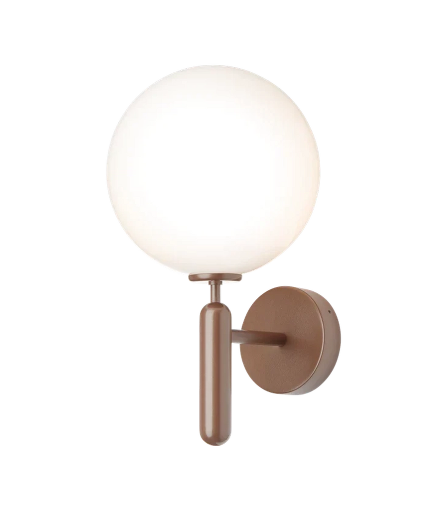 Nuura Miira utendørslampe - bronse / opal-Utebelysning vegg klassisk-Nuura-Bronse / Opal-Nua__2035011-Lightup.no