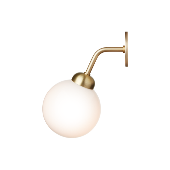 Nuura Apiales vegglampe - direkte montering - messing/Opal