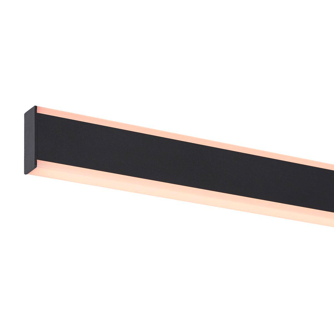 One linear 100 cm takpendel opp/ned lys 24W 2700/3000 Kelvin - Dimbar-Takpendler-Slv-Svart-slv-1006185-Lightup.no