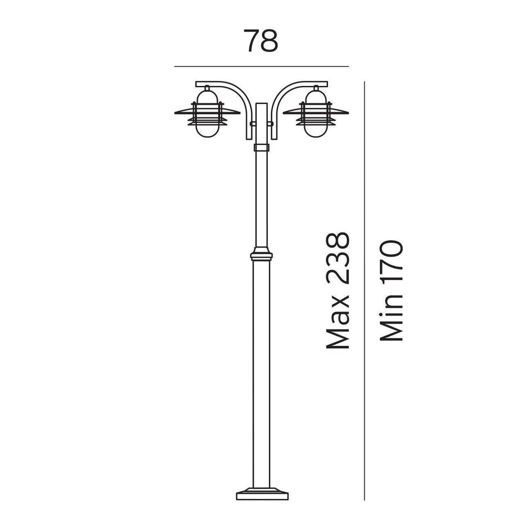 Oslo stolpe 242-Utebelysning stolpe-Norlys-Svart-3185344-Lightup.no