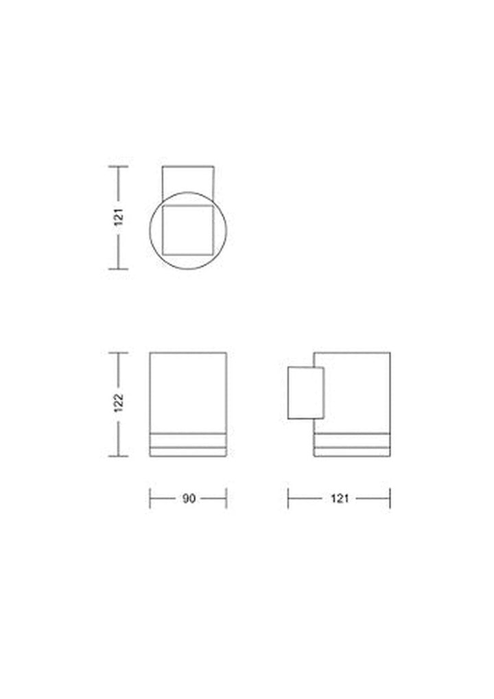 Philips Fyve vegglampe 1,5W 2700 Kelvin IP44 solcelledrevet med dag/natt sensor-Utebelysning vegg opp og ned-Philips-Svart-929003364701-Lightup.no