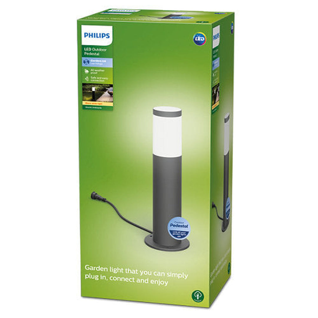 Philips Gardenlink 34,9 cm pullert 2700K 6W IP44 ekstra enhet - Antrasitt - 12Volt-Utebelysning pullert-Philips-Antrasitt-929003261501-Lightup.no