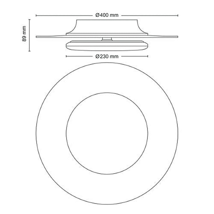 Philips Garnet CL580 taklampe 40 cm 30W 2700K SceneSwitch-Taklamper-Philips-Hvit / Svart-929003315801-Lightup.no