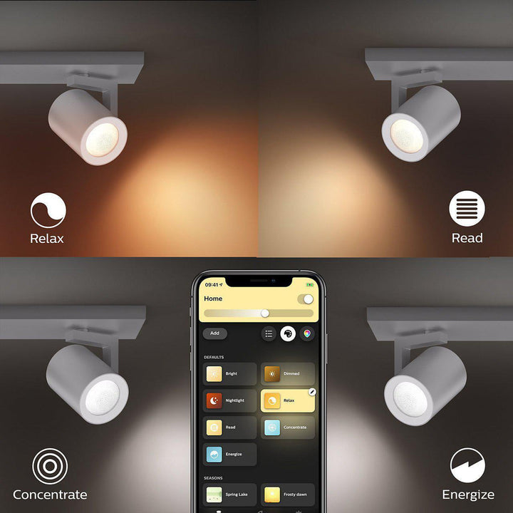 Philips Hue Argenta dobbel spotlight white and colore ambiance-Taklamper-Philips Hue-Aluminium-915005762401-Lightup.no