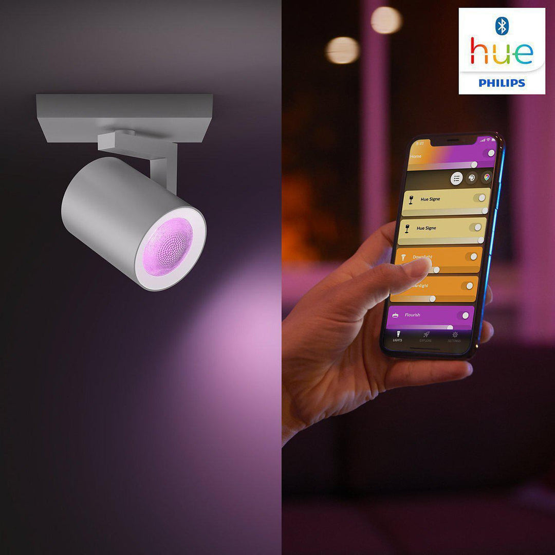 Philips Hue Argenta dobbel spotlight white and colore ambiance-Taklamper-Philips Hue-Aluminium-915005762401-Lightup.no